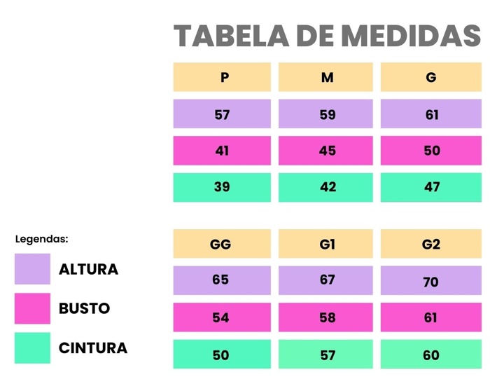 Tabela medida Tshirt Listrada Sailor Comfy Verde Noturno